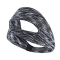 Maschera VR elastica grigio mélange, traspirante e antisudore per fitness e sport - Strisce Nere
