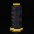 Durable black nylon bead cord roll on yellow plastic spool for jewelry making - 3 Strands / 1000m / Black