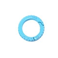 Sky blue round spring ring alloy connector with matte finish for DIY keychains - Sky Blue