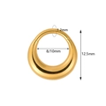 Anello per setto in acciaio 316L a forma di luna, spessore 1,2 mm con finitura dorata - 1.2*8mm / Oro