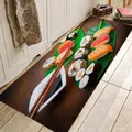 Detail einer 3D-gedruckten japanischen Sushi-Matte auf hellem Holzboden in der Küche - 40x60cm / Sushi-Platte B