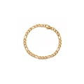 Classic gold plated stainless steel Figaro link bracelet with a polished finish - Width 5mm / 21cm / Gold