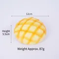 Juguete antiestrés de pan de piña de espuma PU, modelo de pan amarillo de 12cm de diámetro - 12cm Pan de piña - Rebote lento
