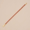 Détail d'un bracelet doré orné de zircons de couleur ambre de taille baguette raffinée - Or Avec Zircone Rouge Orangé Baguette
