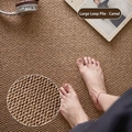 Chunky camel loop pile rug with a textured weave pattern for a cozy home atmosphere - 60*90cm / Camel
