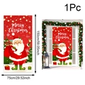 Vue détaillée de la bannière de porte de Noël extérieure de 150 cm par 75 cm - 75x150cm / Père Noël