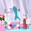 Mermaid party gift bag with colorful scales and shiny tail for ocean themed birthday - Mermaid Theme Gift Bag