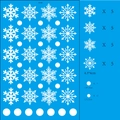 Technical dimensions of snowflake window stickers with various patterns and size details - X-04 (Approx 30*20cm)