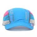 Sky blue quick-dry baseball cap with pink mesh panels and street skate print - Sky Blue Pink Street Patchwork Style (C4)