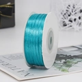 3mm lake blue double-sided satin ribbon roll for gift wrapping and DIY crafts - One Roll 91 Meters Long / Peacock Blue (47#)
