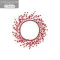 45cm Christmas red berry wreath for front door festive holiday home decoration - 45cm Wreath