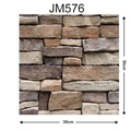 3D self-adhesive stone brick wallpaper JM576 model in rustic beige and brown tones - 576-Faux Multicolor Stacked Stone