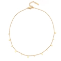 Collar dorado minimalista con dijes rectangulares y cadena de cierre ajustable - Collar de Placa de Metal Minimalista (XL-422J-2)