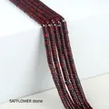 Strand of 2x4mm Safflower Stone flat spacer beads with reddish-brown natural textures - 2x4mm Spacer Beads (Approx. 150 Beads/Strand) / Red Unakite