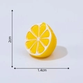 Miniature lemon slice resin charm for dollhouse DIY, yellow 2cm x 1.4cm craft ornament - Half Lemon