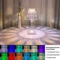 Wiederaufladbare Kristall-Diamant-Tischlampe mit 16-Farben-RGB-Licht und Fernbedienung - Wiederaufladbar 16 Farben Mit Fernbedienung
