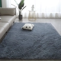 Soft grey tie-dye plush rug for living room with a fluffy texture and modern style - Grey / 50*160cm