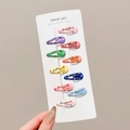 Set of 10 colorful polka dot star BB hair clips for girls in a vibrant sweet girl style - 3# Water Drop Clips Set of 10