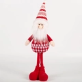 Standing Santa plush doll with long striped hat and red boots for Christmas decor - 50CM Red Santa Style