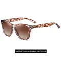 Polarized sunglasses with tortoiseshell frames and gradient brown lenses, model C233-P44 - Tea Cloud Pattern / Gradient Tea Lens