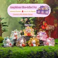 Luminous Lucky Fox figurine set with gradient resin finish and sparkle details - A126 Auspicious Nine-tailed Fox Set 6 / Full Box Set