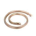 Men's hip hop round snake bone chain necklace in golden titanium steel with lobster clasp - 6mm Width 50cm Length / Rose Gold