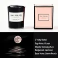 Handmade fruity scented candle in black glass cup with pink and black gift box - Bright Black (Fruity)
