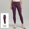 Legging de yoga taille haute prune avec une coupe sans couture effet amincissant - S / Prune violette