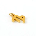 Gold plated stainless steel Scorpio zodiac pendant charm for DIY necklaces - Capricorn - Single Pendant