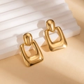 Gold Geometric Hollow Earrings ZJGE0893