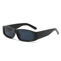 Gafas de sol negras cuadradas retro con patillas anchas para un estilo vintage - Montura Negra Lentes Gris Negro