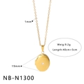 Macro detail of 19mm gold heart photo locket pendant with dimensions and specifications - Zirconia Starry Round Locket (NB-N1300)