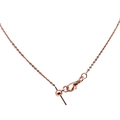 Adjustable 14k rose gold chain necklace with needle pin and silicone slide bead - Rose Gold O Universal Chain 46cm