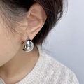 S925 Sterling Silber Wassertropfen Ohrstecker mit poliertem Spiegel-Finish für Damen - Tropfenform / Silber