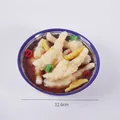 Modelo realista de patas de pollo con chiles en un cuenco de cerámica con flores - Patas de Pollo en Escabeche Grande