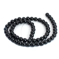 Macro-opname van gepolijste zwarte agaat ronde losse kralen voor DIY-sieraden en ambachten - 4mm (Ongeveer 90 stuks)