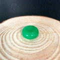 Singola perla in agata naturale verde 5x10mm con foro grande su base di legno - Giada Malese
