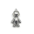 Silver astronaut pendant with magnetic hip-hop design for couples in vintage style - Silver Spaceman Charm