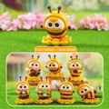Cute bee-themed crystal blind box set with 6 regular and 1 hidden figurine on sunflowers - Little Bee (Whole Box)