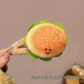 Pince à cheveux burger en peluche avec textures multicouches et longueur de 6,5 cm - Pince à Cheveux en Peluche Hamburger (1#) / Env. 7,3 cm