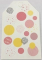Minimalist white gift tag featuring colorful geometric circles and a pre-punched hole - Gift Tag - Colorful Dots