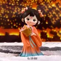 Xishi ancient Chinese doll figurine with flower basket in snow scene decoration - Xi Shi Figurine Large (1247-4)