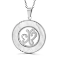 Silver stainless steel tree necklace featuring a mother of pearl butterfly pendant inlay - Steel Color (Butterfly/Mother of Pearl)