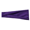 Elastic deep purple sports headband for yoga and running with breathable fabric texture - Deep purple