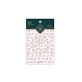 Red sketch heart nail stickers TS-934 with embossed 3D design on green card - TS-934 Beloved Red - Relief