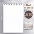 A6 transparent PP cover notebook with top spiral binding and 80 dot grid sheets - Dot Grid / A6 / Top-flip