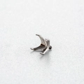 Single F136 titanium threaded zircon base for DIY cartilage stud jewelry in silver finish - 5mm (Single Piece)