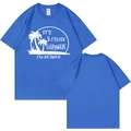 Royal blue It's 5 O'clock Everywhere I'm Retired t-shirt with coconut tree graphics - S / Royal Blue