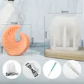Silikonform für Wellenkerzen Set mit Dochten und Werkzeugen für DIY Seifenherstellung - Meereswellen-Kerzenform + Werkzeugset 3