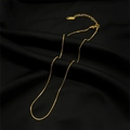 18k vergoldete Schlangenkette aus Edelstahl für Damen mit verstellbarem Verschluss - Basiskette / Gold